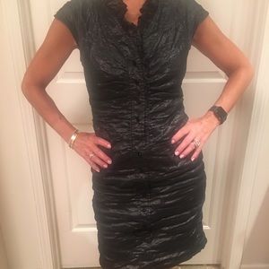 Etcetera Black Ruched Dress Size 6